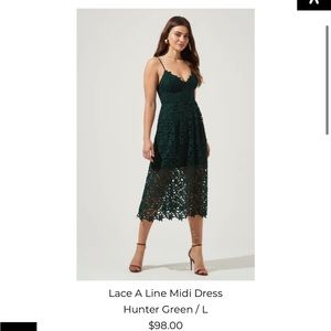 New ASTR hunter green dress